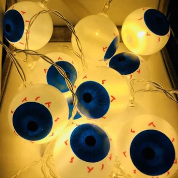 

10LED Horror Ghost Eye Eye Light String 2PCS Halloween Dress Up Props Ghost Eye Lantern