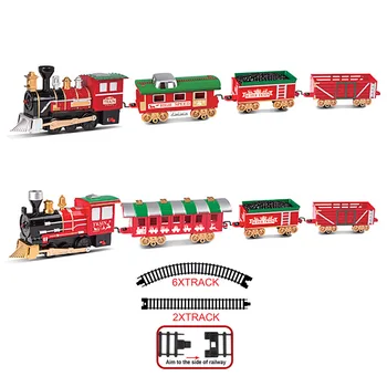 

Electric Train Christmas Toy Model Christmas Train Toy Set for Children Electric Train with Music and Light For Children Gifts