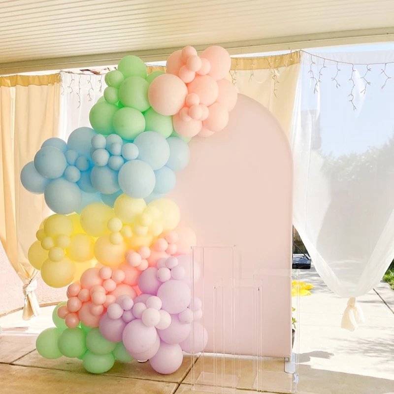 

157Pcs Macaron Balloons Garland Arch Kit Light Pink Purple Rainbow Balloon Birthday Party Wedding Decoration Baby Shower Globos