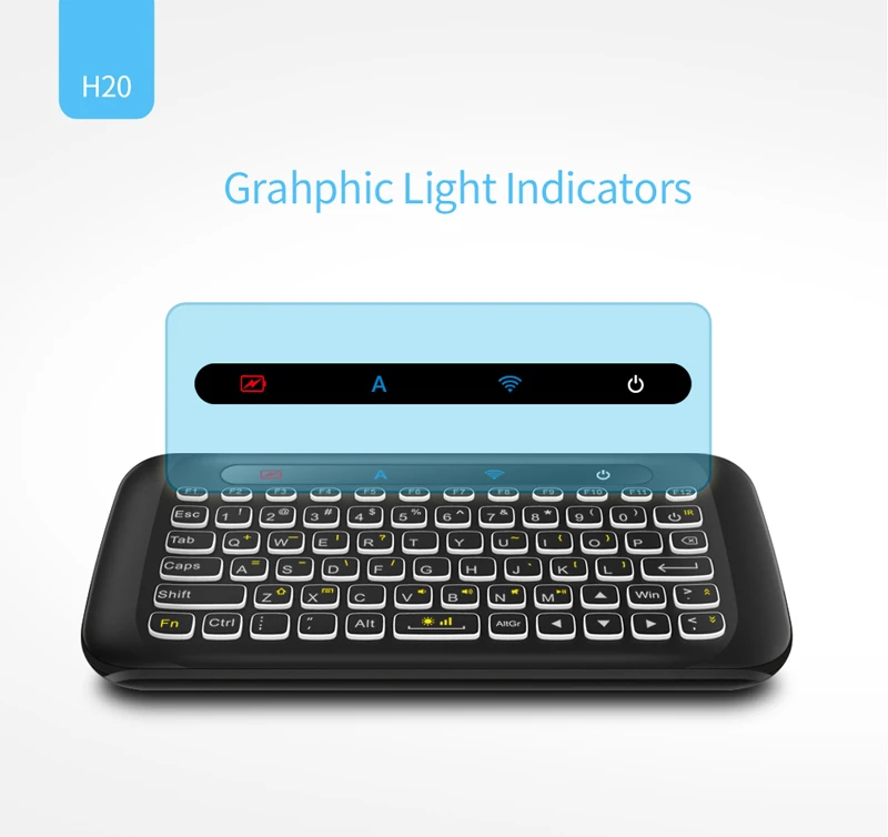 2.4G Mini Wireless Keyboard Backlight Touchpad Air Mouse IR Leaning Remote Control For Android Box Smart TV PC Laptop Windows