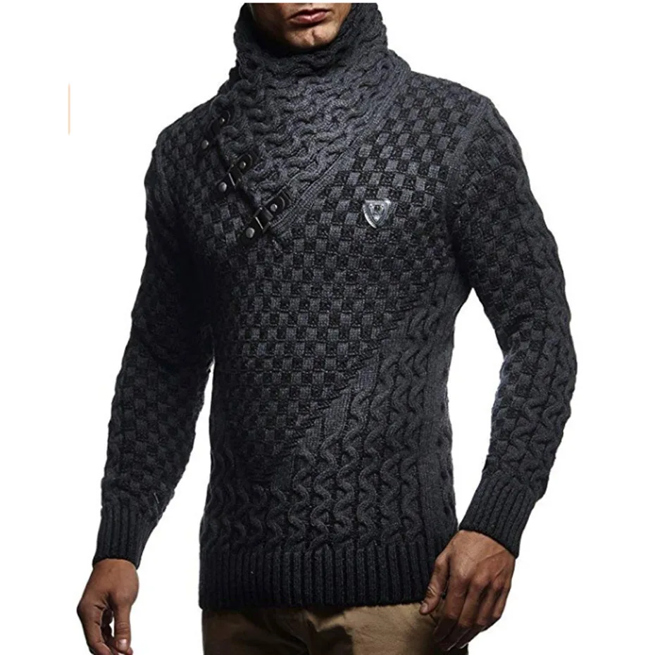 ZOGAA 2019 мужские свитера новый теплый пуловер Свитера мужские повседневные трикотажные зимние мужские черные свитера XXXL компьютерный