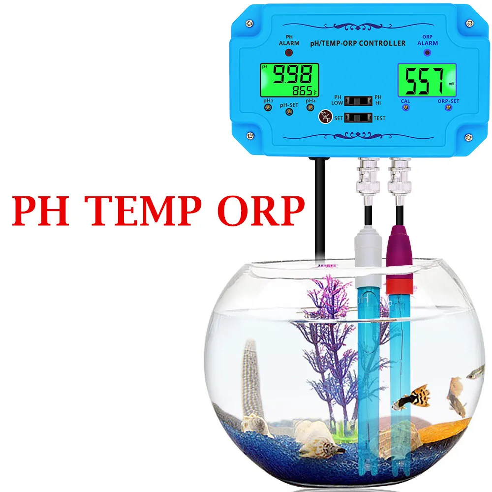 

PH Meter EC TDS ORP TEMP Water Quality Tester Filter Hydroponic Monitor for Hydroponic Aquarium Hidroponia with BNC Type Probe