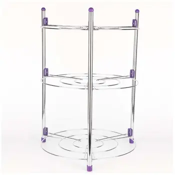 

2/3/5 Tiers Pan Pot Rack Cookware Holder Storage Rack Metal Multi-Layer Kitchen Pantry Cabinet Counter Shelf Organizer Rack X4YD
