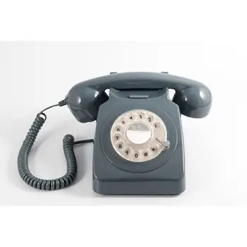 

GPO Retro 746 with rotary disc dial phone Vintage gray