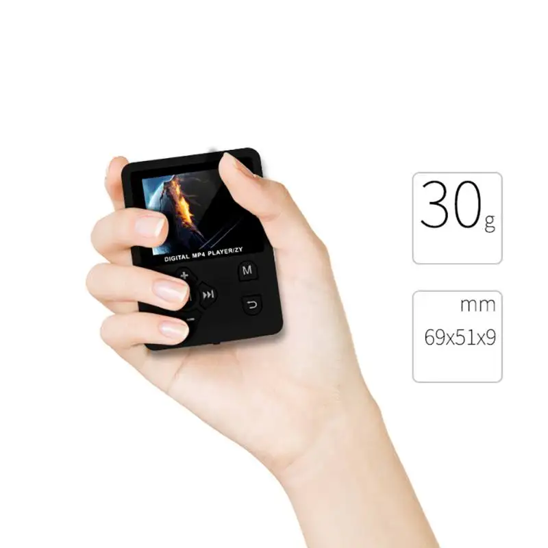 1,8 дюймовый ЖК-экран MP4 плеер Поддержка до 32 Гб TF карты памяти hifi fm-радио мини музыкальный плейер с интерфейсом USB Walkman eBook фото просмотра