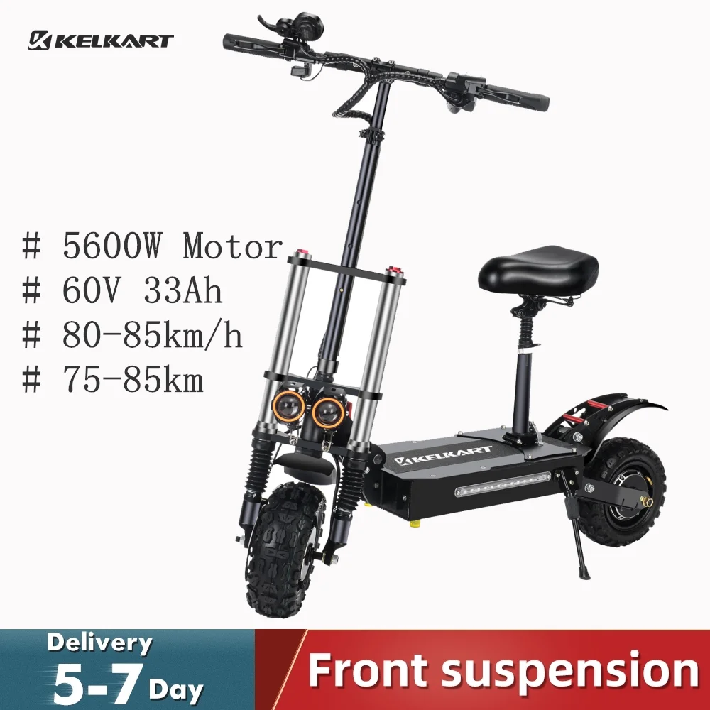 Электрический скутер KELKART 5600 Вт 11 дюймов 85 км/ч 60 в 33 а/ч | Спорт и развлечения