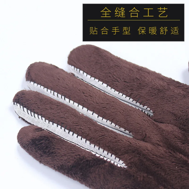 Женские кожаные перчатки плюс бархат толстый сенсорный экран Корейская версия банта новые зимние теплые перчатки для женщин M184