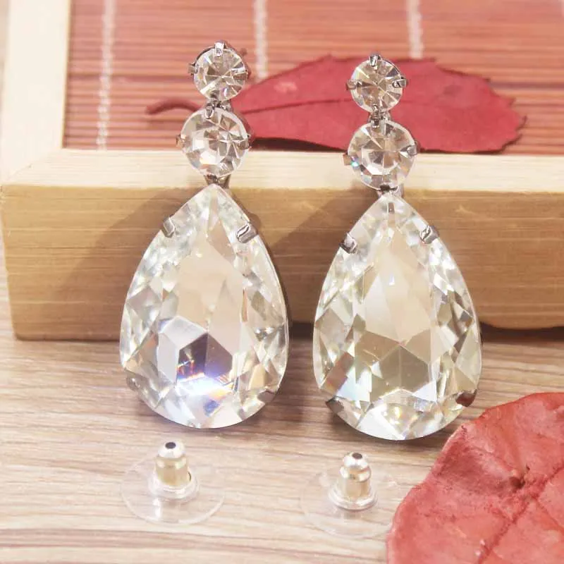 

zerongE Newarrival multi color high-quality rhinestone Earrings for lady Red&royal blue&red&green&Clear crystal luxury earring