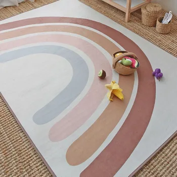 

Ins Nordic Rainbow Carpet Children's Room Crawling Blanket Cute Baby Games Crawling Mats Children's Photography Props