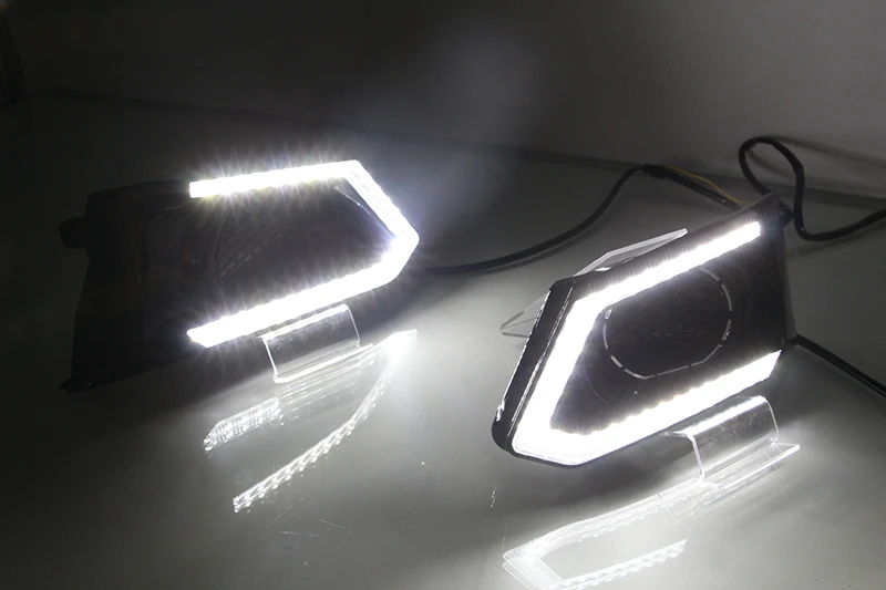 Для Nissan Teana Altima белый синий и желтый функция сигнала поворота автомобиля DRL Светодиодный дневной ходовой свет противотуманная фара