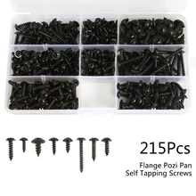 D7WA Self Tapping Screw Set Assortment Kit Black Furniture M3/M4/M4.8 Stainless Steel