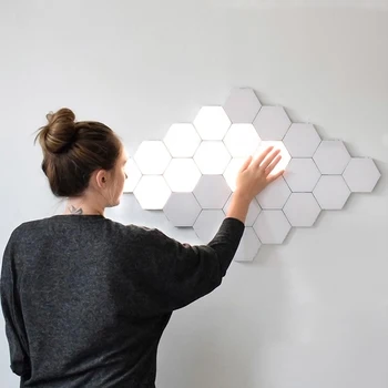 

New Quantum Lamp LED Modular Touch Sensitive Lighting Hexagonal Lamps Night Light Magnetic Creative Decoration Wall Lampara