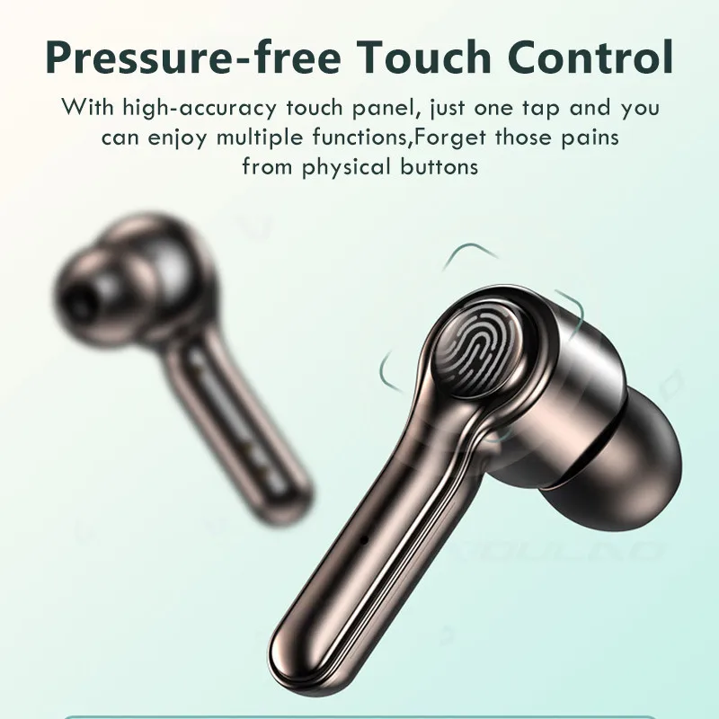 Wireless Bluetooth 5.1 TWS Earphones 2000mAh Waterproof Sports Headphone HiFi 9D Bass Stereo Headphones with Microphones