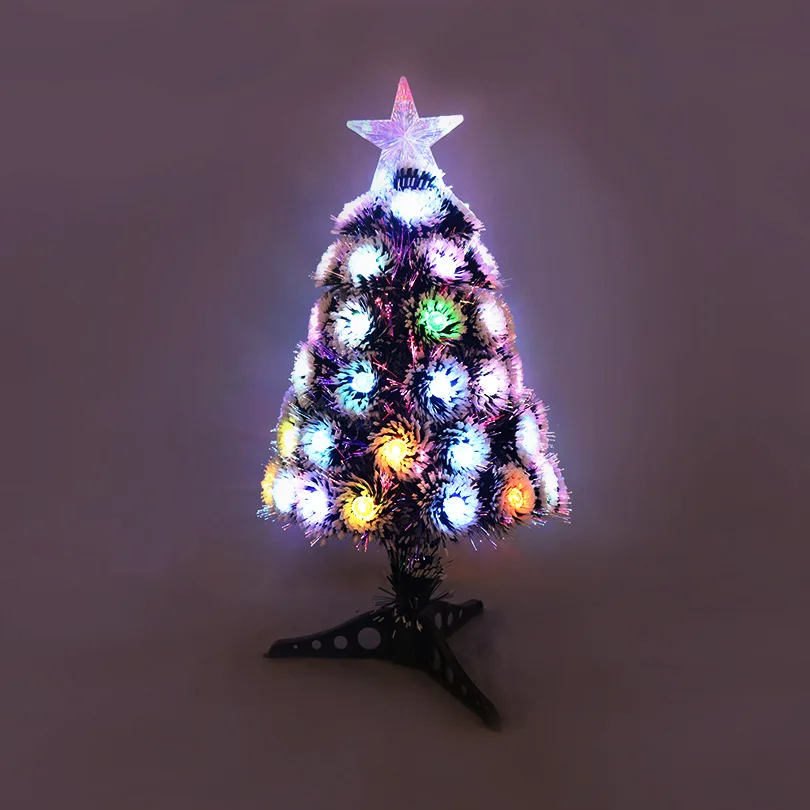 Оптическое волокно Рождественская елка 45 см мини моделирование волокна светящиеся красочные праздничные поставки искусственные елки украшения для дома