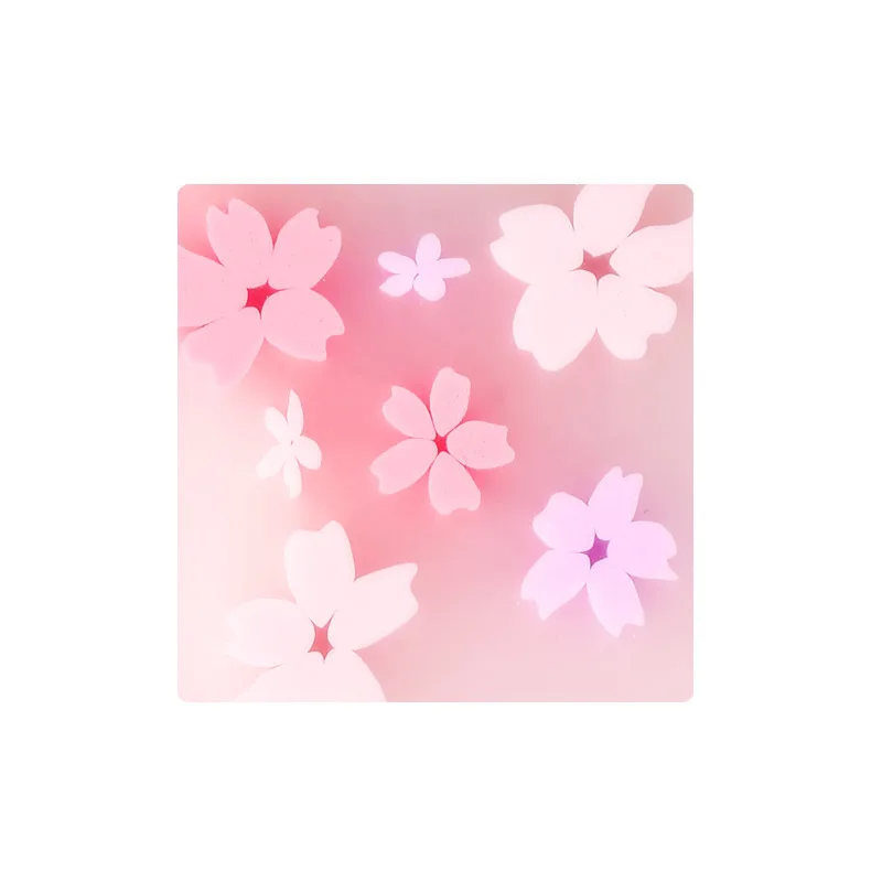 High Quality Oriental Cherry Sakura Flower Shape Pencil Eraser No Mark Eraser for School Students Stationery Office Supplies