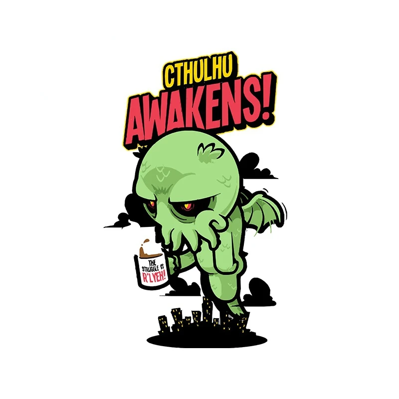 

Креативная красивая наклейка Cthulhu Пробуждение аниме Автомобильная Наклейка Виниловая наклейка для автомобиля Наклейка для холодильника ноутбука солнцезащитный устойчивый к царапинам Kk13 * 8 см