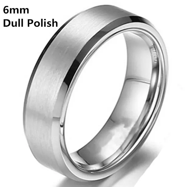 MOREDEAR 4mm 6mm 8mm Bright and Dull Polish Silver Color Titanium Ring For Men and Women Couple Ring 