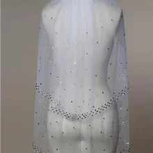 Свадебные вуали два слоя Фата до локтя белый цвет слоновой кости