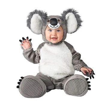 

Baby Boys Girls Grey Mouse Cartoon Animals Cosplay Costumes Kid Christmas Halloween Jumpsuit Newborn Infant Photography Prop