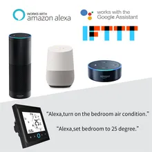 Контроллер температуры 3 скорости вентилятора катушки блок работать с Alexa Google Home/4 трубы Wi-Fi Smart центральный кондиционер