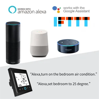 

Temperature Controller 3 Speed Fan Coil Unit Work with Alexa Google Home/4 Pipe WiFi Smart Central Air Conditioner
