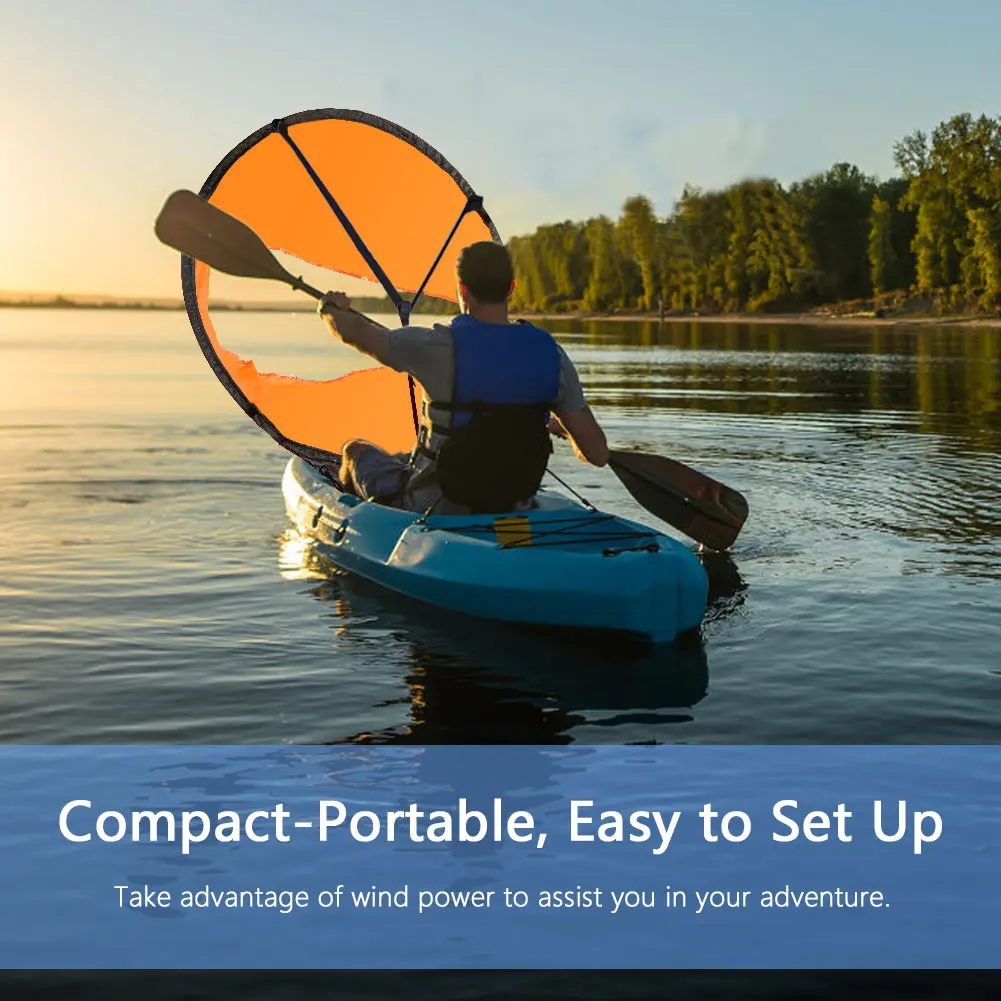 42"/108cm Sail Foldable Kayak Boat Wind Sail Sup Paddle Board Sailing Canoe Stroke Paddle Rowing Boats Wind Clear Window