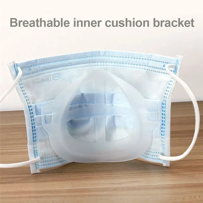 

10Pcs Reusable Mask Holder Non-stick Mouth Nose Support Face Cover Bracket Stand Inner Ease Breathing Space Mouth Cover Holder