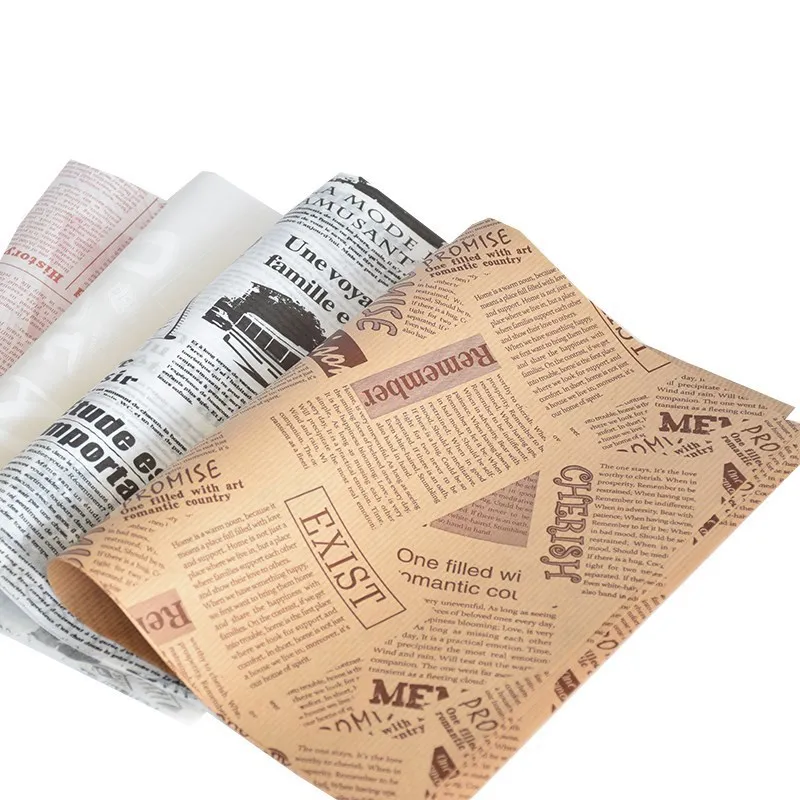 Download 50 100pc Wax Paper Food Grade Grease Paper Food Wrappers Wrapping Paper For Bread Sandwich Burger Fries Oilpaper Bake Decoration Baking Pastry Tools Aliexpress