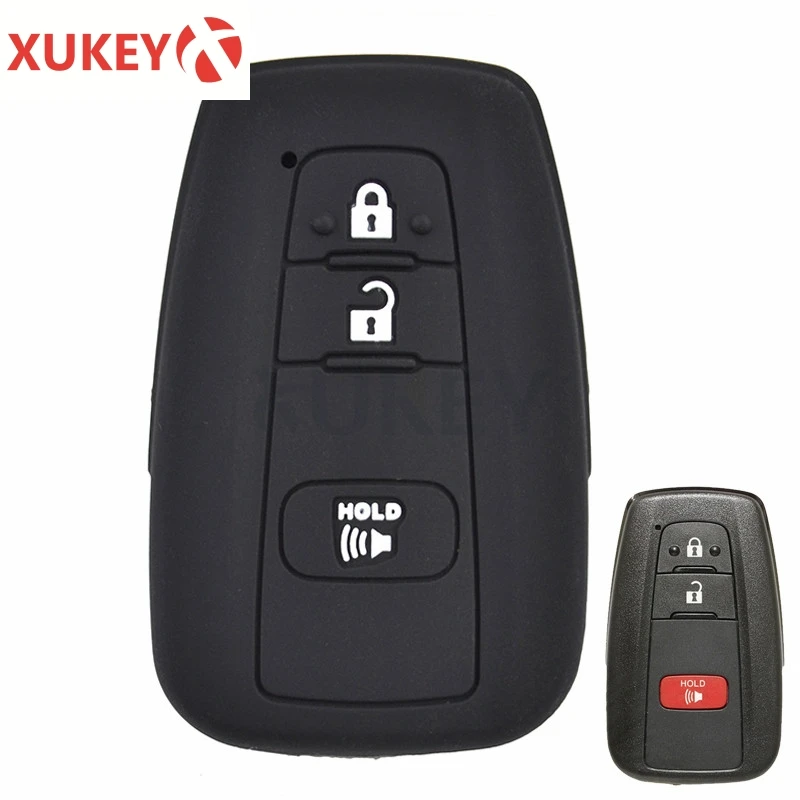 Силиконовый чехол для Toyota Camry CHR Corolla RAV4 Avalon Land Cruiser Prado Prius дистанционного брелока 2