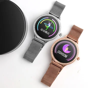 

Smart Bluetooth Bracelet Intelligent Health Monitoring Crystal Dial Watch TC21