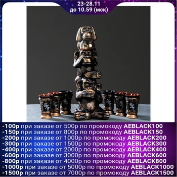 

Wine set "Three Monkeys", 7 items per set, 1.28 l / 0.11 ml