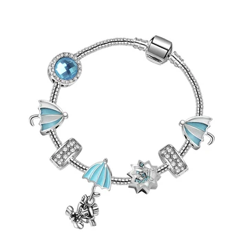 

New Panjia Style DIY Beaded Bracelet Anime Boy Panjia DIY Color Umbrella Alloy Beaded Bracelet