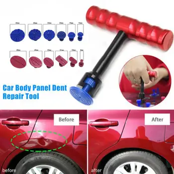 

T-Bar Auto Dent Repair Puller With 12/18 Pcs Glue Pads T Shape Slide Hammer High Quality Car Repair Tool For Car Dent Removing