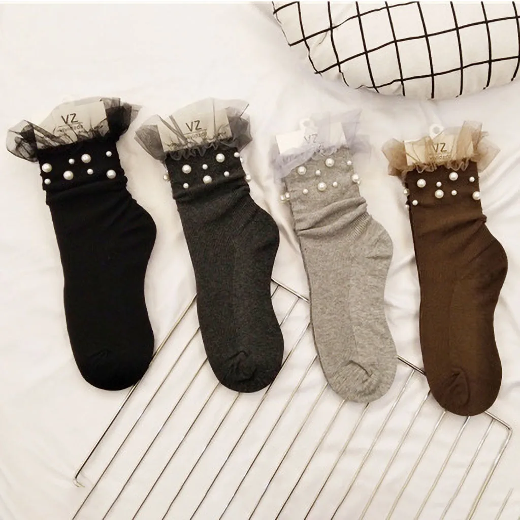 Children's Pile Of Socks Cotton Comfortable Cartoon Sock Stretch Mid Tube Socks Youthful Style Socquette Soxs#xm3