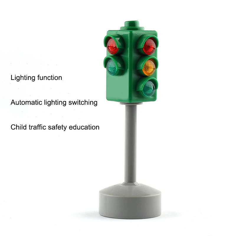 Мини-дорожные знаки, дорожный светильник, светодиодный блок, для детей, для безопасного дорожного движения, для обучения, Монтессори, поезд, автомобиль, игрушки, подарки на день рождения