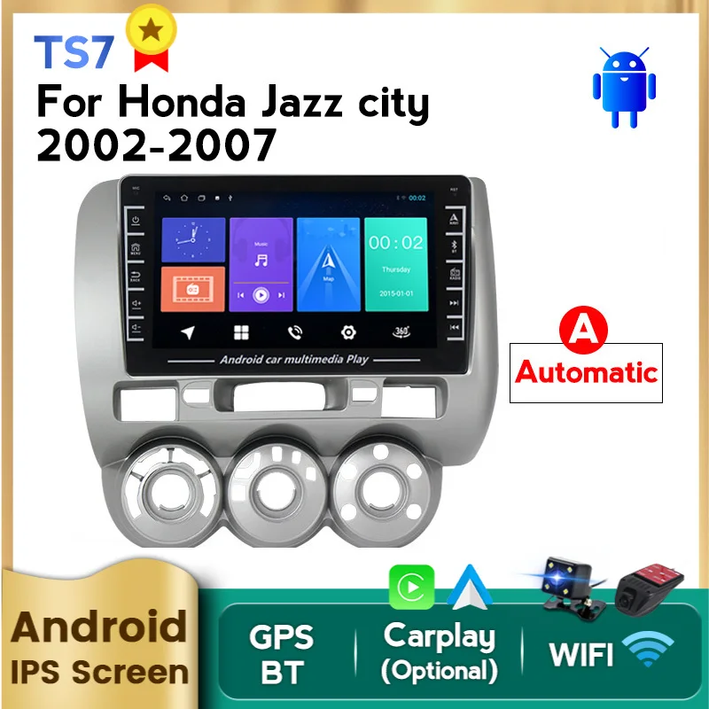 Автомагнитола MEKEDE для HONDA JAZZ City 2002 2003 2004 2005 2006 2007 2 din Android мультимедийный