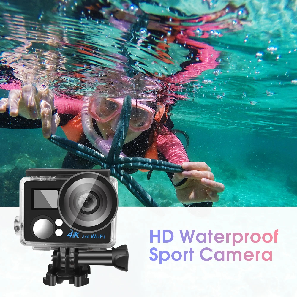 Kebidumei мини 4K экшн Камера WI-FI 0,6" Экран HD мини Водонепроницаемый спортивная видеокамера для подводной съемки и Камера с пультом дистанционного управления Управление