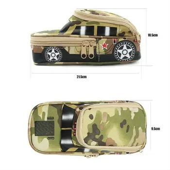 

Vehicle Pen Pouch Bag With Combination Lock Pencil Case Double Zipper For Boys