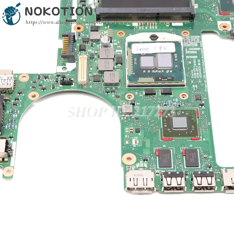 NOKOTION для hp Probook 6450B 6550B материнская плата для ноутбука 6050A2326701-MB-A02 613298-001 HM57 DDR3 HD4500 GPU Бесплатный процессор