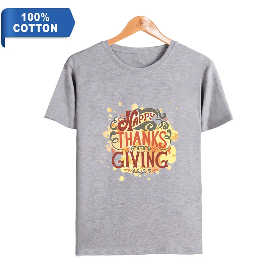 Популярная одежда на День Благодарения 100% хлопок Мужская Футболка K pop круглый