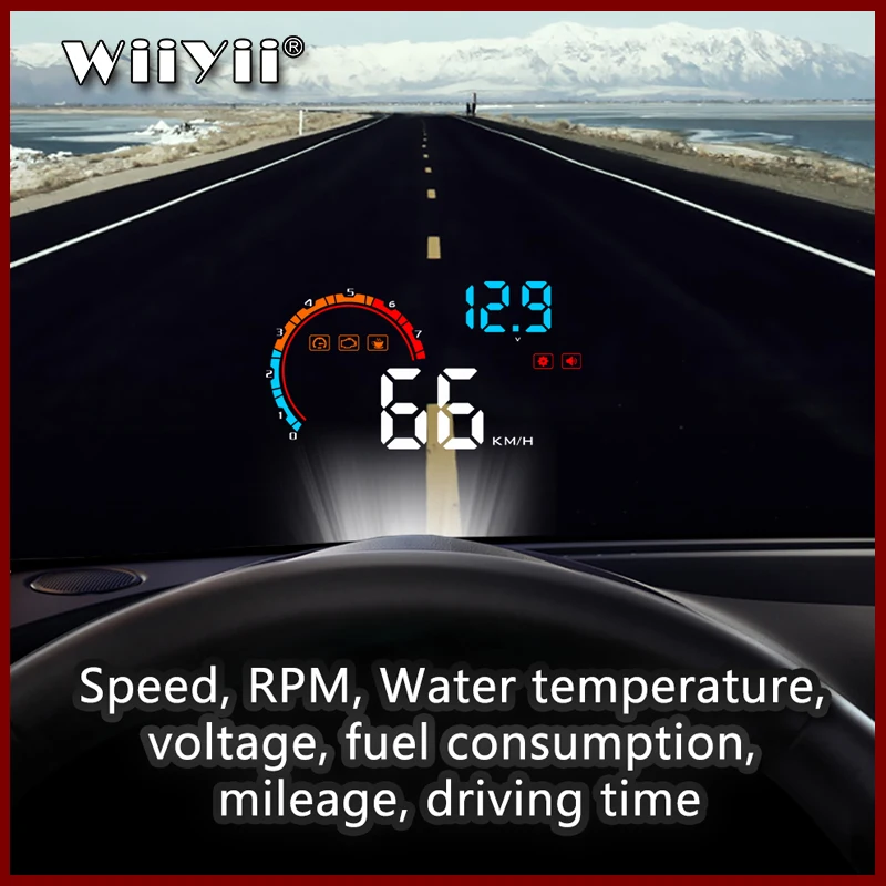 GEYIREN D2000 автомобильный OBD2 GPS HUD Спидометр OBDII дисплей на головном ходу скорость RPM