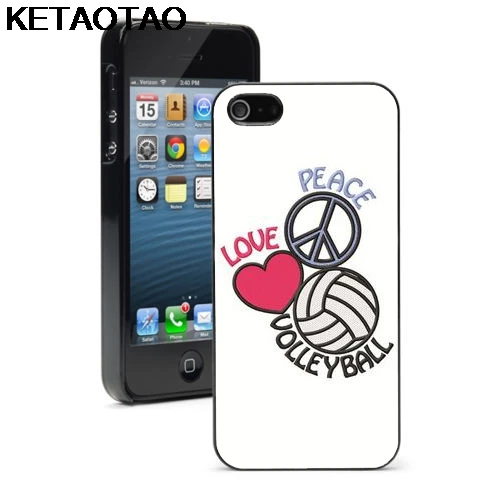 KETAOTAO Peace люблю волейбол девушки спортивный чехол для телефона s для iPhone 4 5S 6S 7 8 Plus X XS XR 11 Pro Чехол Мягкий ТПУ резиновый силиконовый - Цвет: Прозрачный