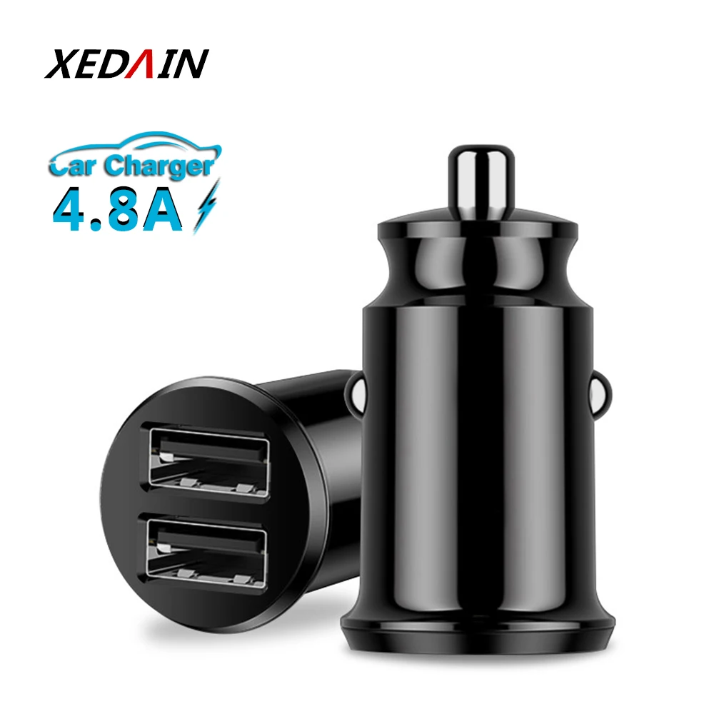 Автомобильное зарядное устройство А автомобильное Mini с двумя USB портами для