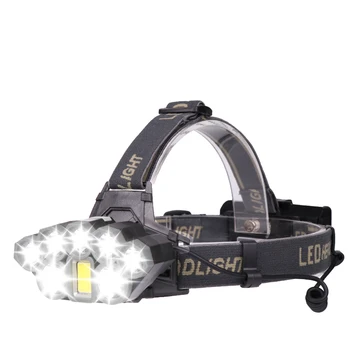 

8 LED Multi Functional Outdoor Emergency T6+COB+XPE Headlamp Flashlight Head Light LED Headlamp 6 Mdes Headlight