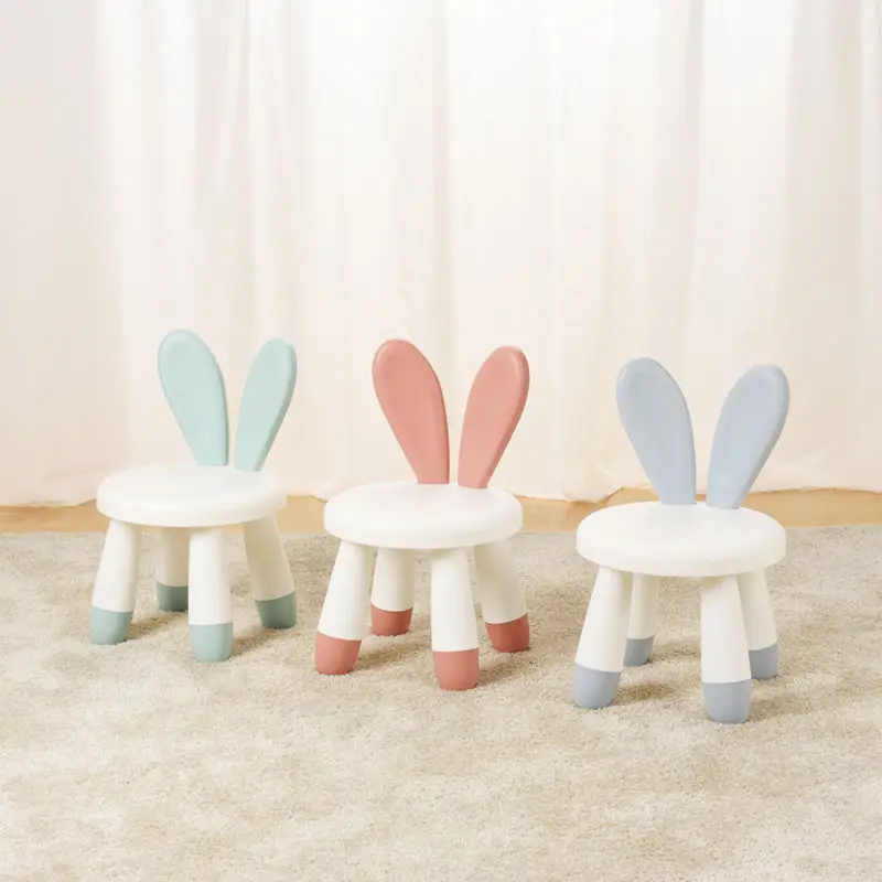 Children's Furniture Baby Chair Children Stool Footboard Indoor Bench Rabbit Deer Shape Children Chair Cute Rabbit Gift