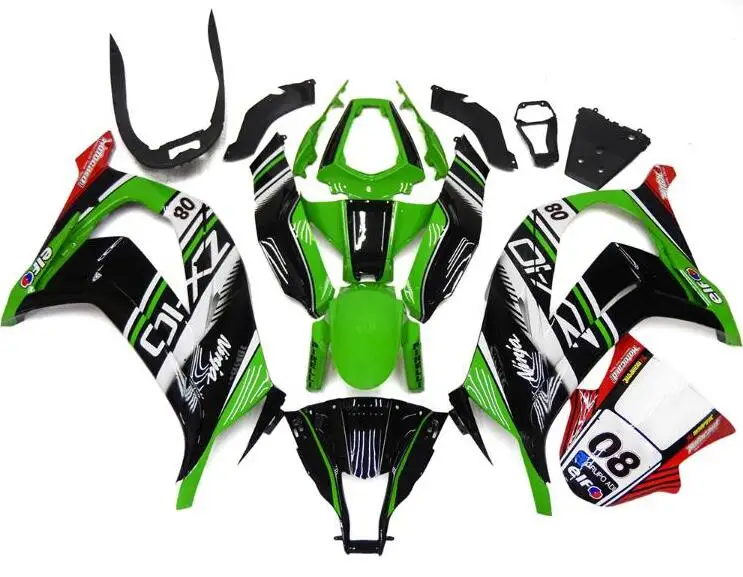 Новинка, автомобильный тюнинг-пакет для Kawasaki Ninja ZX10R, возрастом 11, 12, 13, 14, 15, ZX10R ZX-10R 2011- ZX 10R ABS спортивный обтекателя зеленый