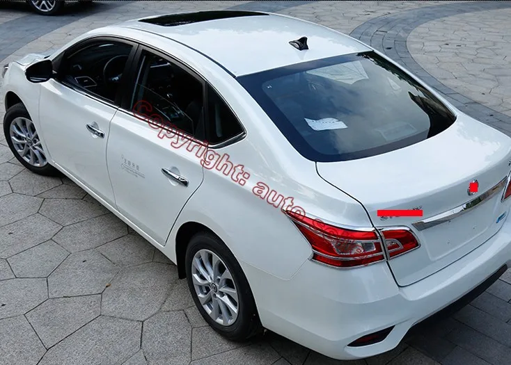 ABS хромированный задний светильник задняя рамка лампа крышка литья для Nissan Sentra