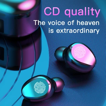 

Bluetooth 5.0 Earbuds Wireless Headphone Noise Canceling Touch Control Headset Portable Audio Video Smart In-Ear Earphones