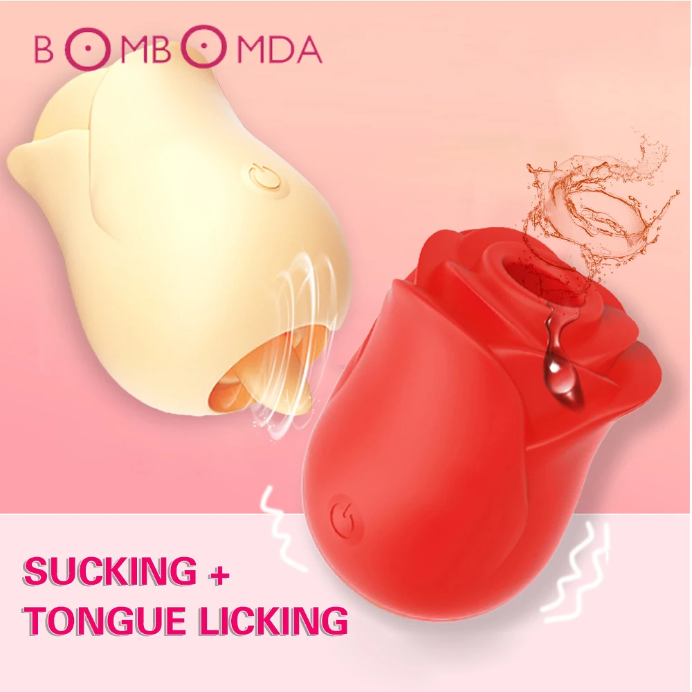 Tongue Licking Vibrator Clit Sucker Oral Sex Breast Clitoris Stimulator Cunnilingus Adult Toys For Women Masturbate | Красота и