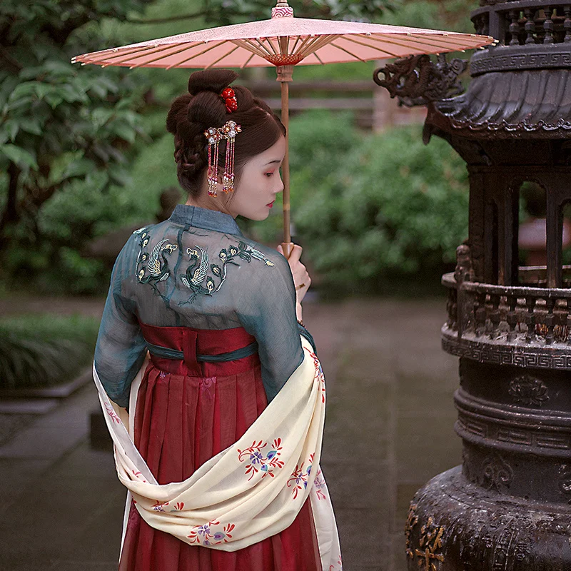 Hanfu Китайский древний костюм сказочной принцессы женское китайское платье традиционное женское платье Hanfu костюм Тан народный костюм SL1255